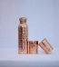 Set of One Hammered Coppered Bottle and 2 matching glasses 2