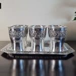 Sterling Silver Tray and Glass Set, Silveristaa Silver tray, Silver Glass, Pure Silver Tray Set, Pure Silver glass and tray, Real silver tray and glass