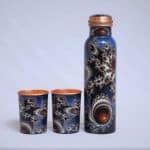 Set-of-Met-Blue-Art-Design-Variety-Copper-Bottle-950ml-and-2-GlassesSet-of-Met-Blue-Art-Design-Variety-Copper-Bottle-950ml-and-2-Glasses