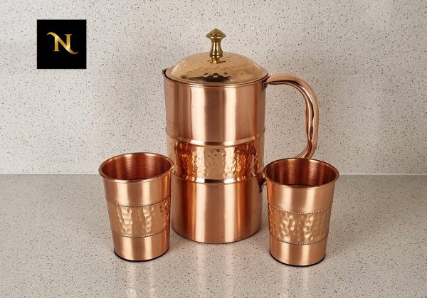 Pure Copper Jugs, Pure Copper Jug and Glass Set, Pure Copper glasses, Copper Jug, Copper Jug Australia, Best copper jugs, beautiful copper jugs, Jug and 2 glass set