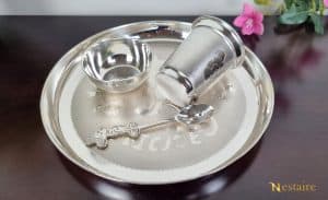 Pure Silver Infant Gift Set, Pure Silver Small Gift Set, New Born Pure Silver Gift Set, Pure Silver Infant first food set